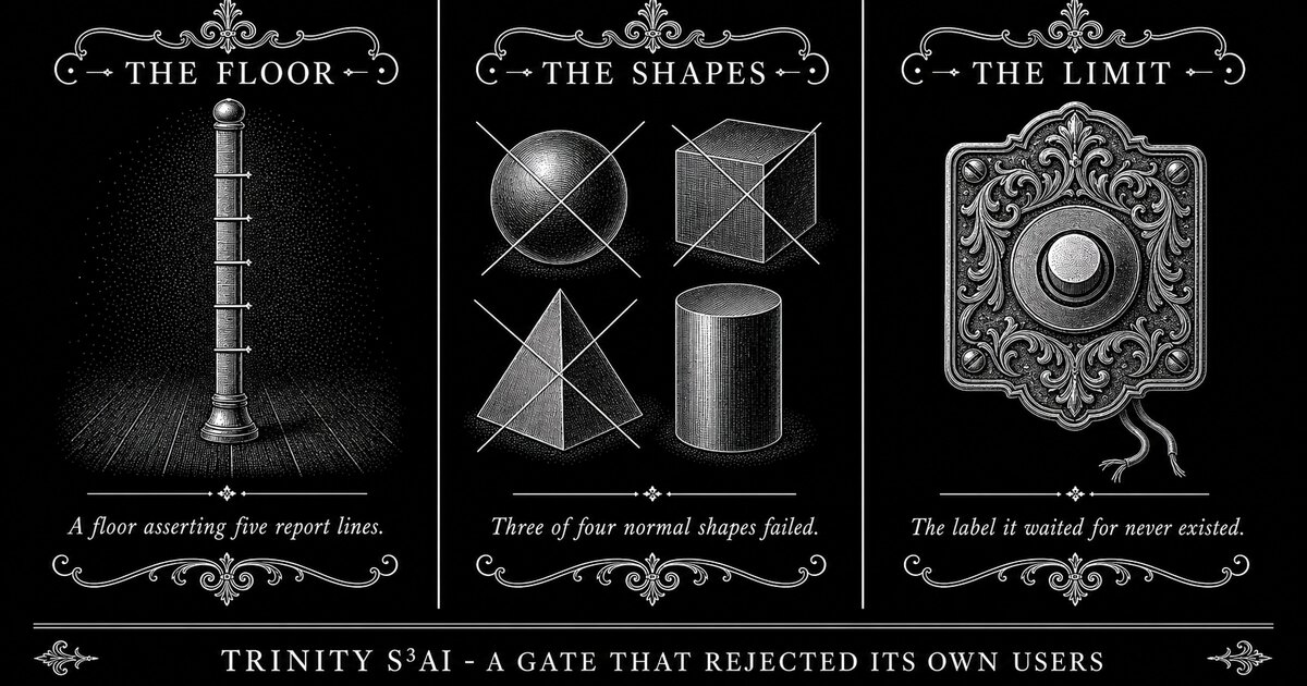 Three-panel engraved illustration for: A gate that rejected its own users