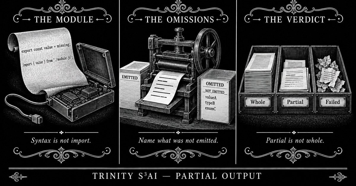 Three-panel engraved illustration for: A partial module needs its own verdict
