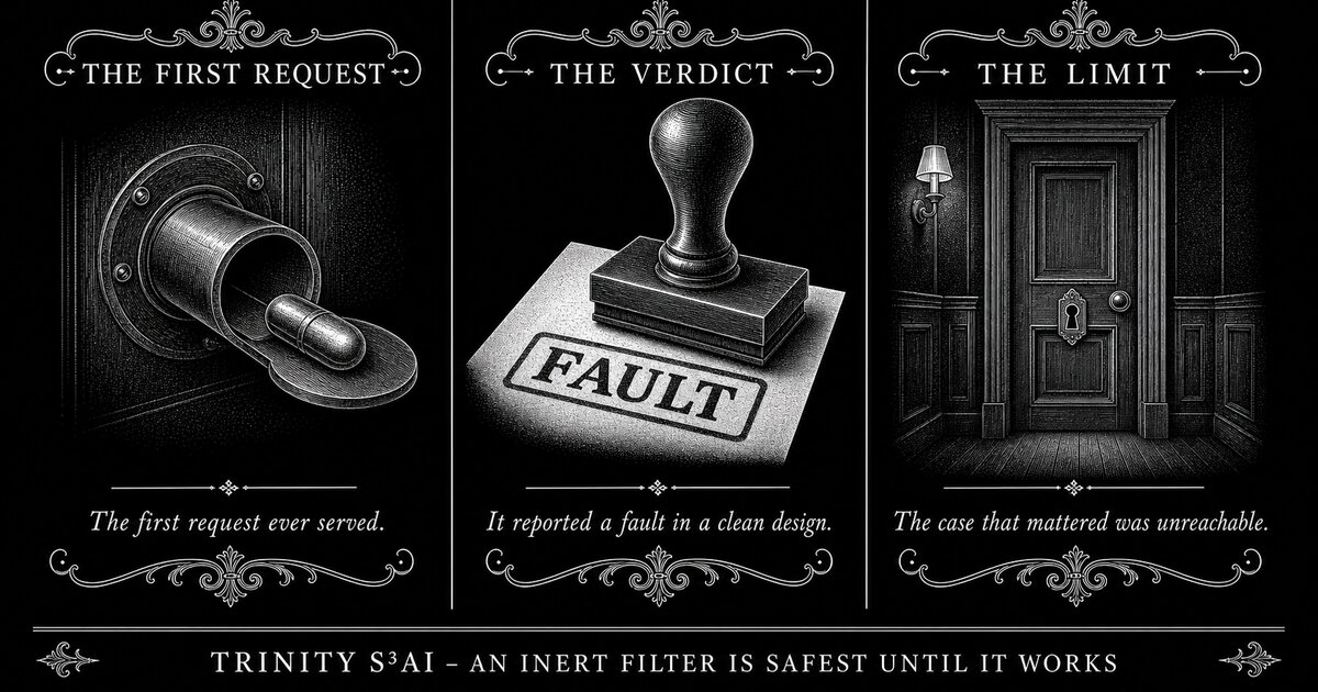 Three-panel engraved illustration for: An inert filter is safest until it works