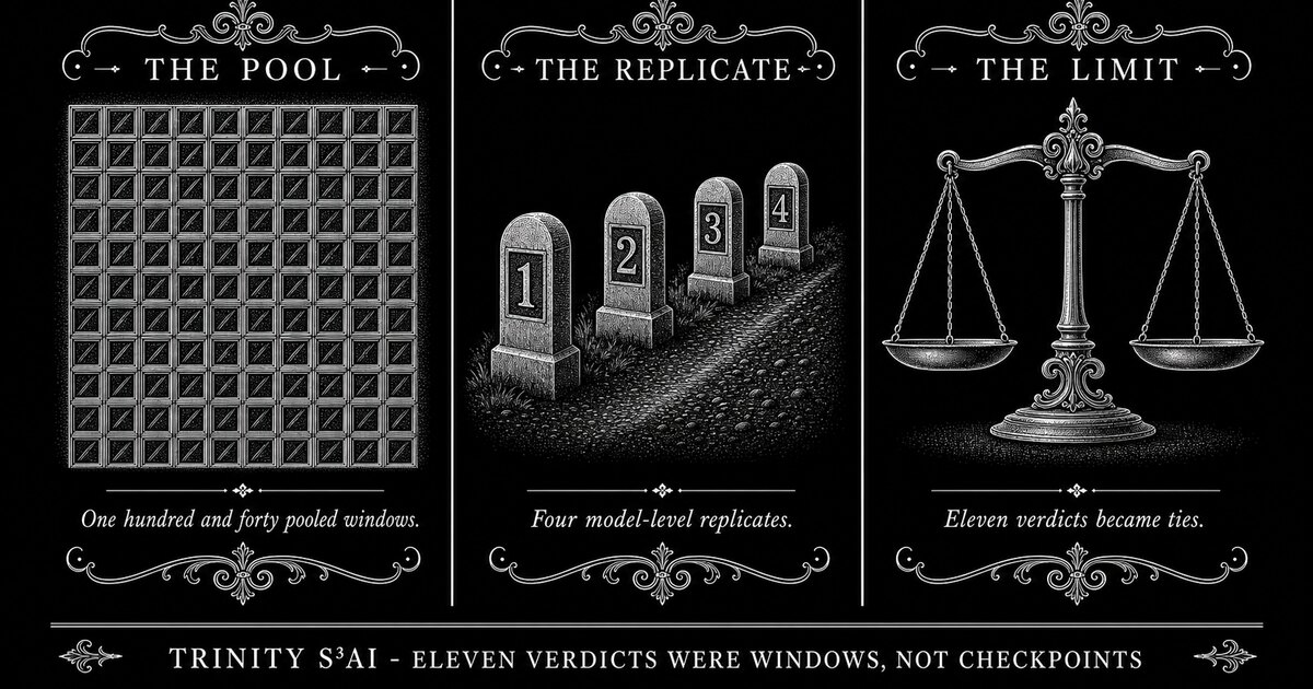 Three-panel engraved illustration for: Eleven verdicts were windows, not checkpoints