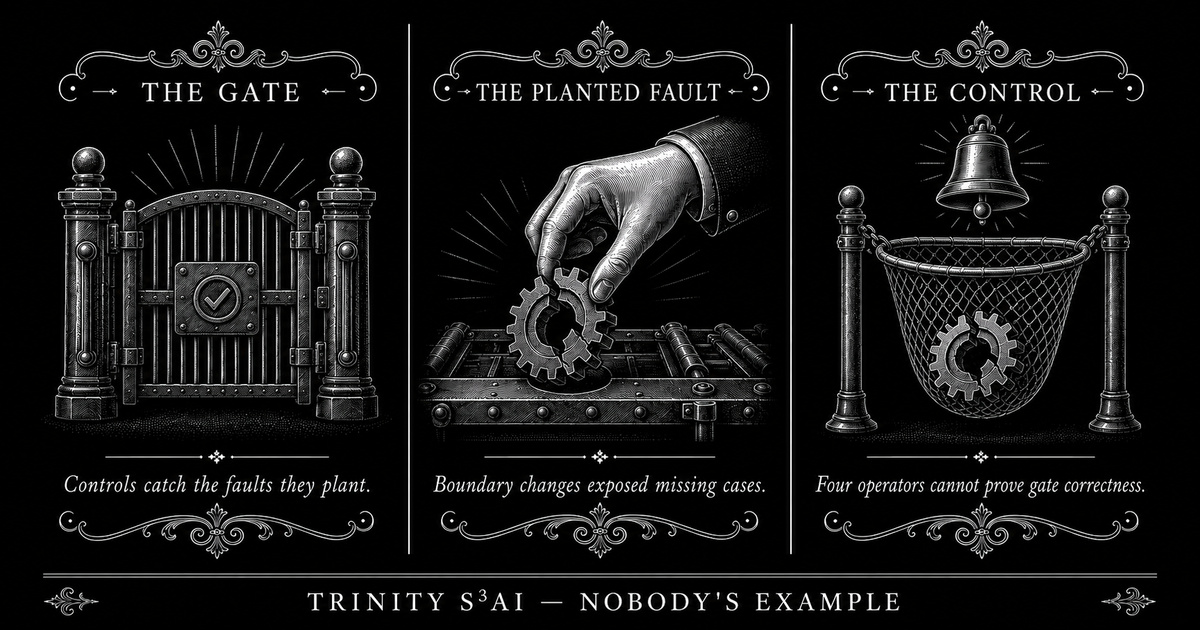 Three-panel engraved illustration for: Nobody's example