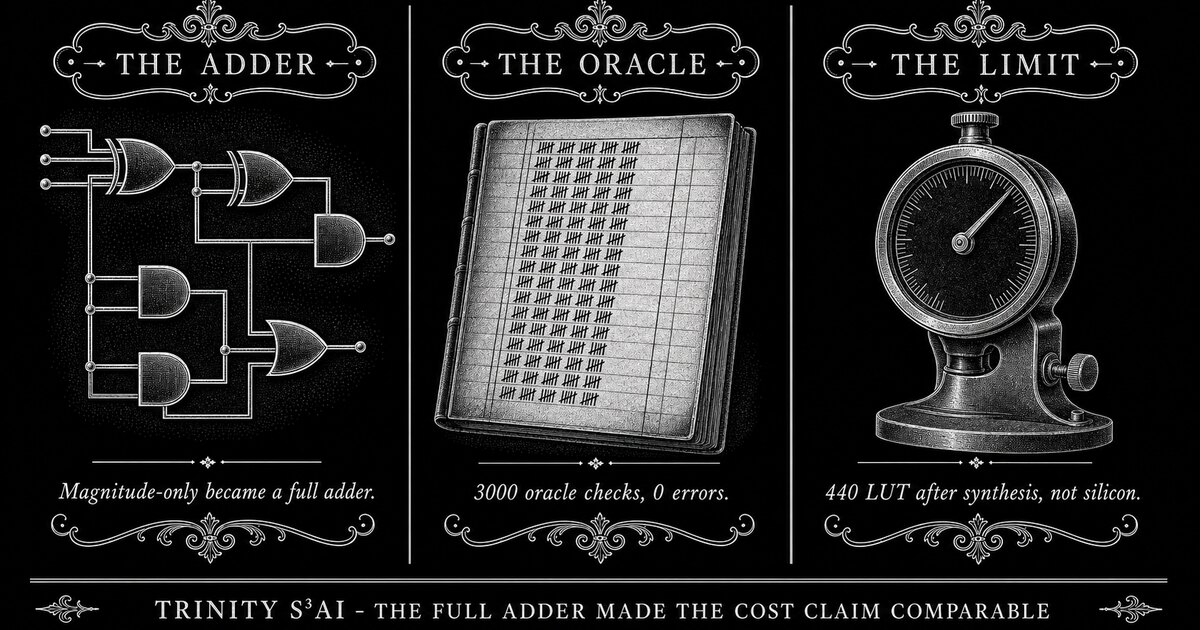 Three-panel engraved illustration for: The full adder made the cost claim comparable