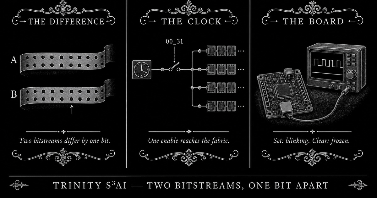 Three-panel engraved illustration for: Two bitstreams, one bit apart