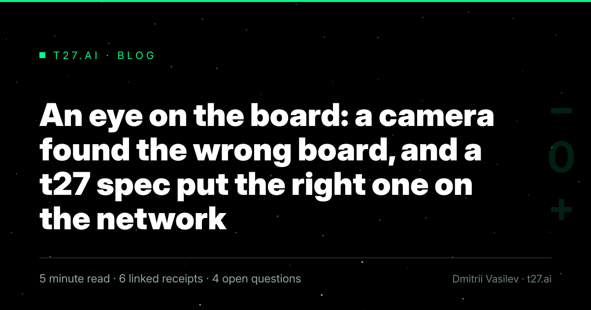 Three-panel engraved illustration for: An eye on the board: a camera found the wrong board, and a t27 spec put the right one on the network