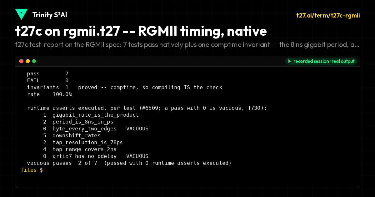 t27c on rgmii.t27 -- RGMII timing, native